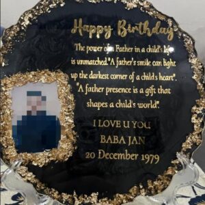 10 inches resin picture preserve coaster personalized keepsake