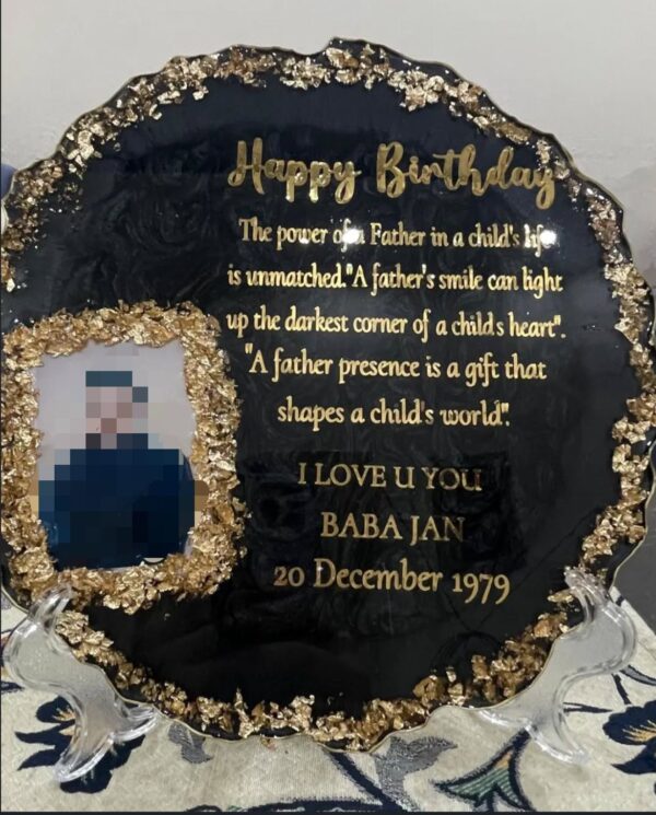 10 inches resin picture preserve coaster personalized keepsake