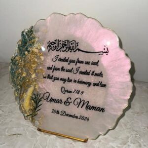 cusromized wedding resin decor 10 inches luxury coaster