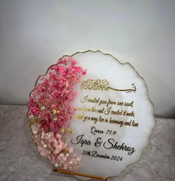resin weddind gift 10 inche customized coaster for couple