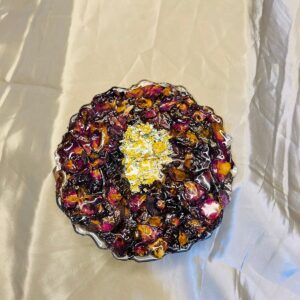 customized 5 inches resin coaster with gajra