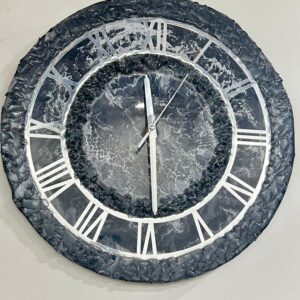 customized 12 inches resin wall clock handmade & elegant