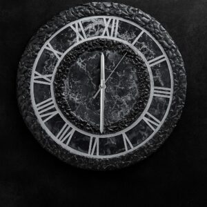 customized 12 inches resin wall clock handmade & elegant