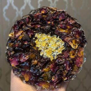 customized 5 inches resin coaster with gajra